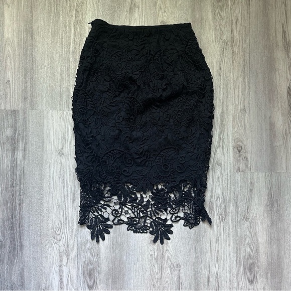 BEBE Black Lace Midi Skirt - Picture 5 of 5